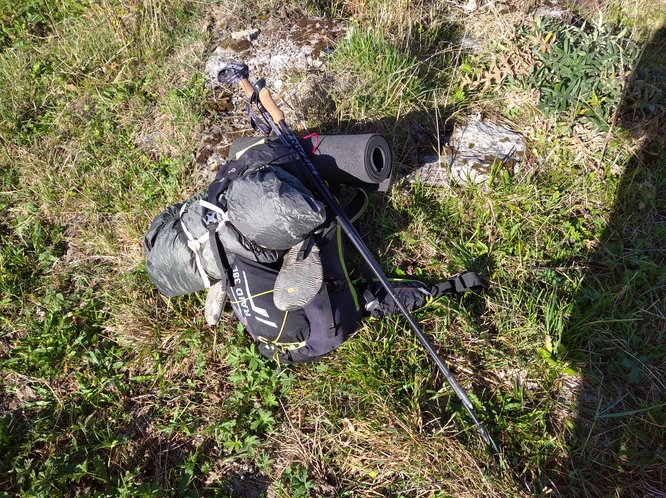 Sac de couchage enroulé